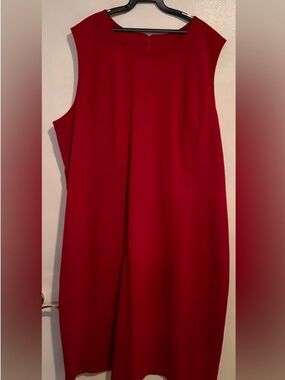 Spiegel Red Sleeveless Shift Dress